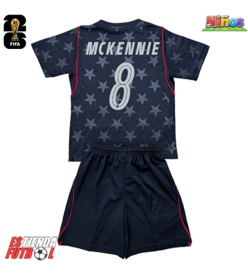 Estados Unidos Weston McKennie #8 Segunda Equipación Niños Mundial 2026 Manga Corta (+ Pantalones cortos)